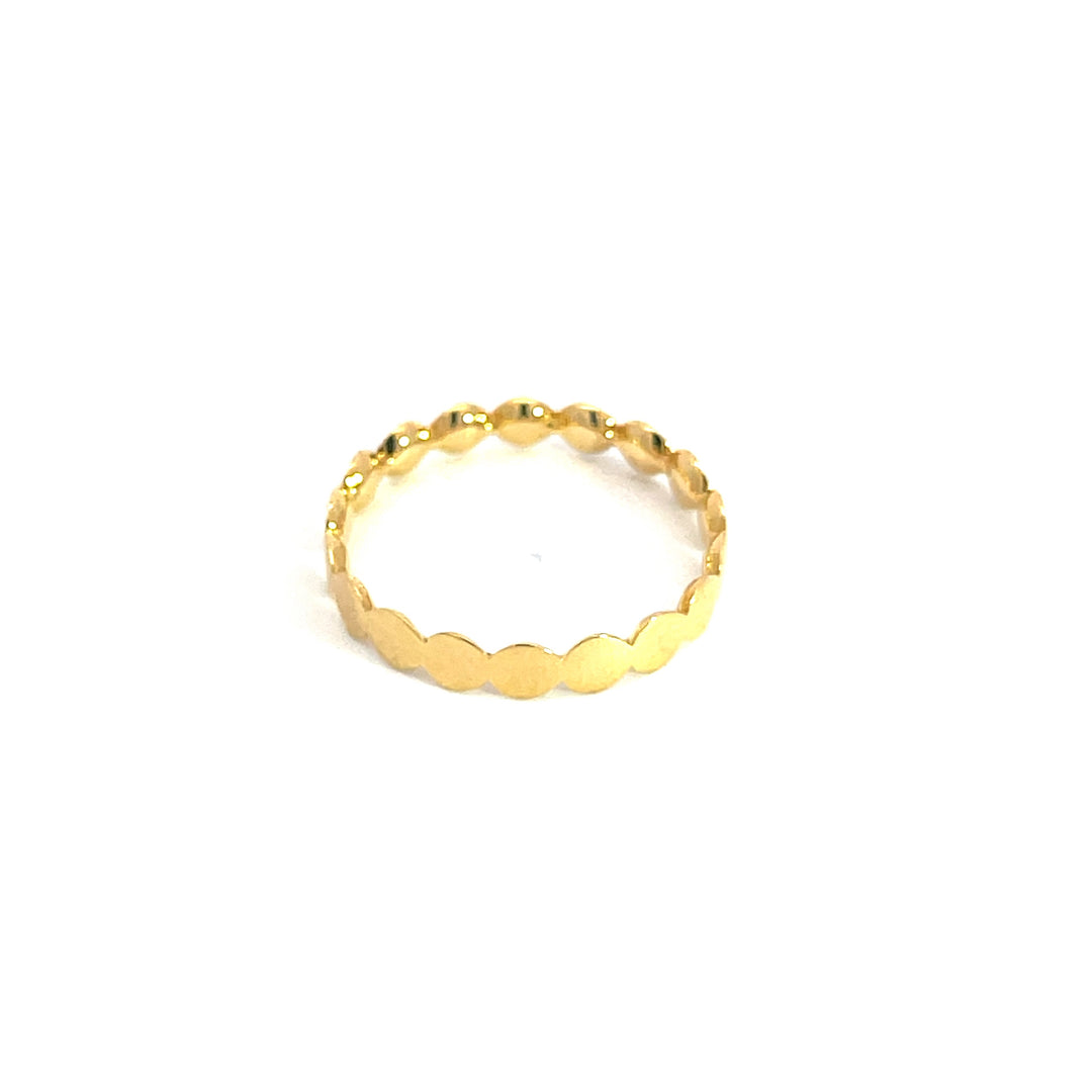 GDR222. 14k Solid Yellow Gold Circles Ring