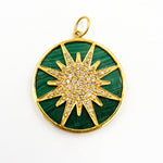 Load image into Gallery viewer, 14K Gold Sun Pendant