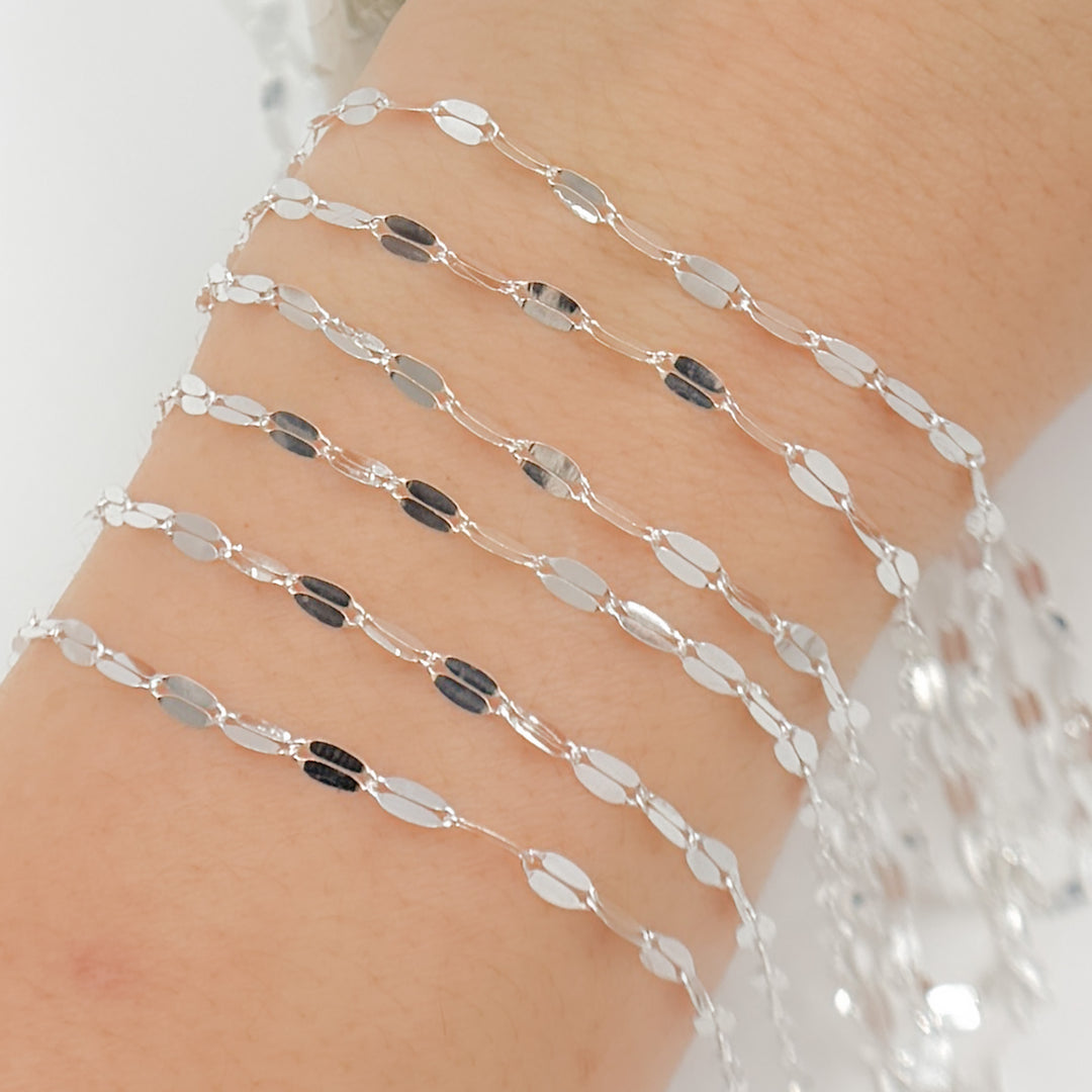 Z95SS. Sterling Silver Flat Marina Link Chain