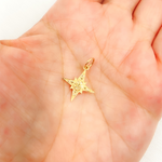 Load image into Gallery viewer, 14k Solid Gold Diamond Star Charm. GDP461
