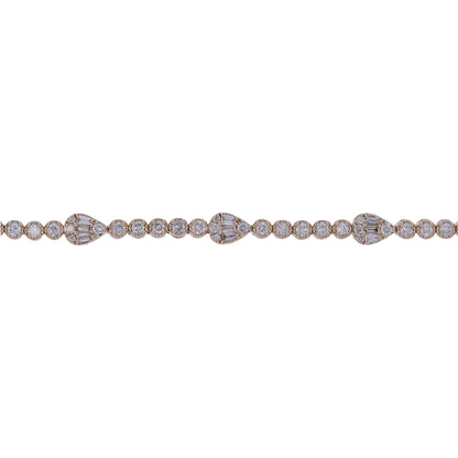 BFN61355. 14K Solid Gold Diamond Bracelet