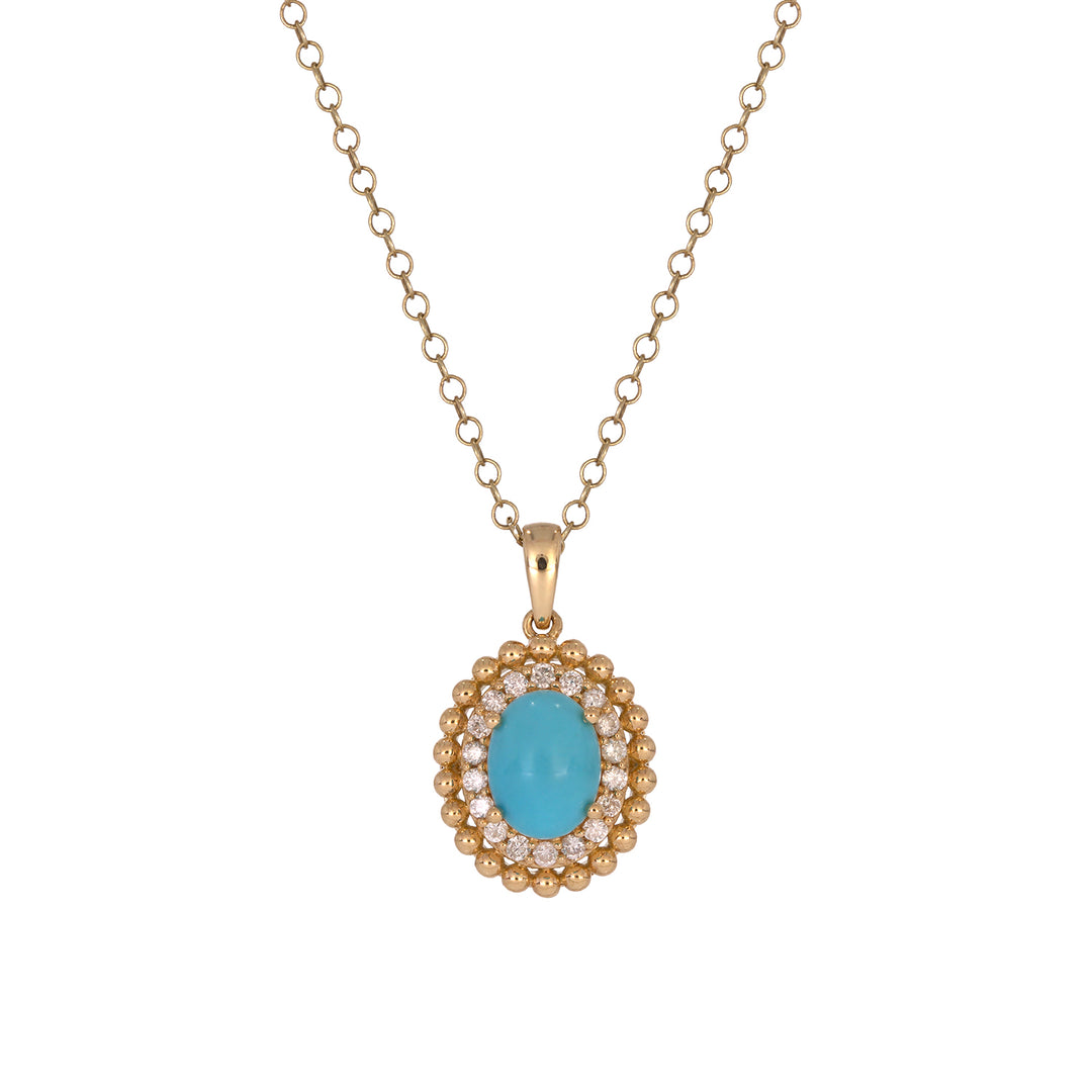 CP96735TQ8X6. 18K Solid Gold Diamond Pendant