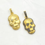 Load image into Gallery viewer, DP138. Diamond &amp; Sterling Silver Skull Pendant
