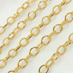 Load image into Gallery viewer, 14k Gold Filled Cable Smooth and Hammered Links Chain. 589GF
