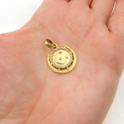 Sterling Silver Moon and Star Pendant