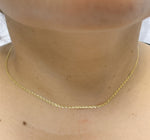 Load image into Gallery viewer, 045FLP1FGT2A9L001. 14k Gold Flat Marina Link Chain
