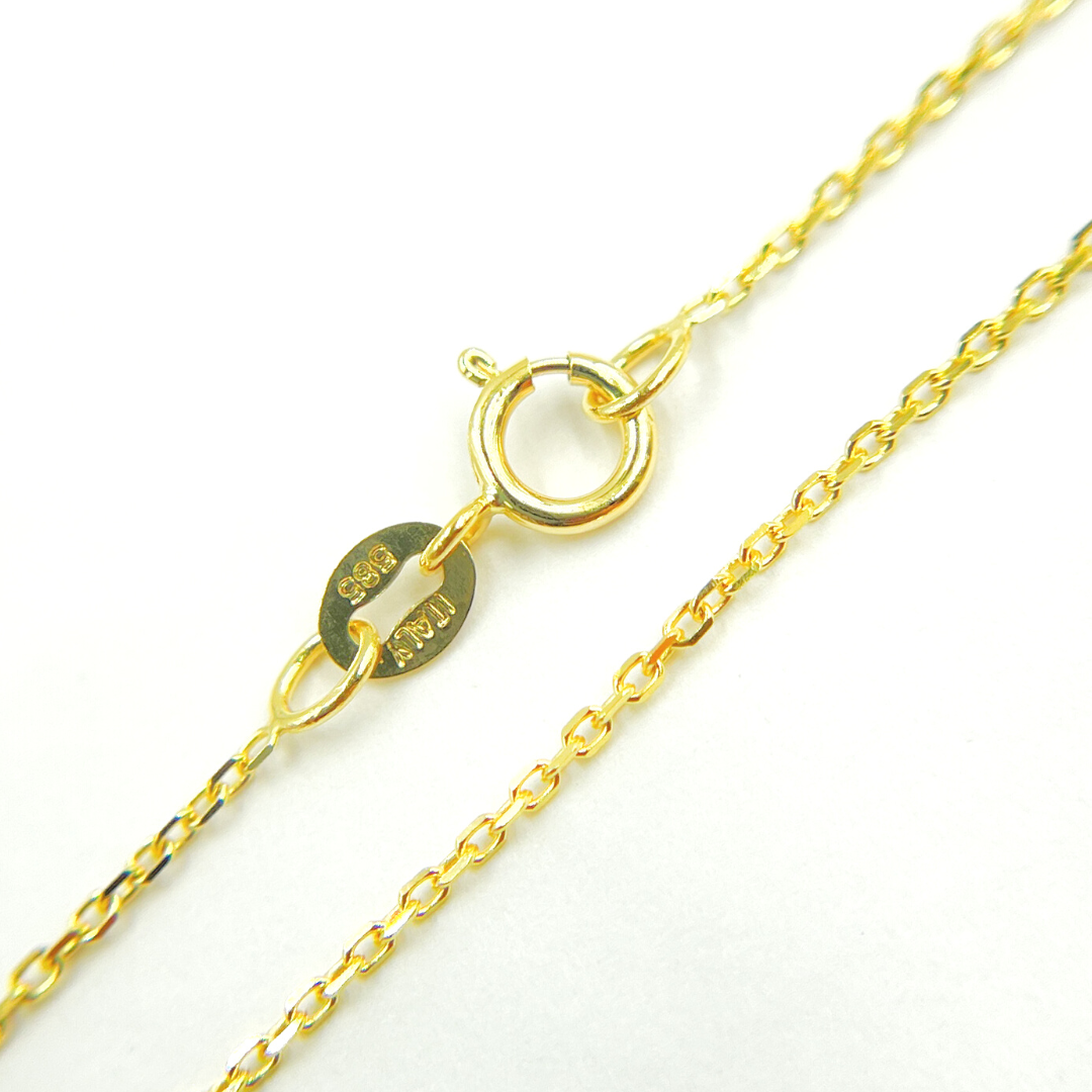 030R01TS. 14K Solid Gold Cable Chain