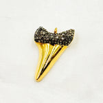 Load image into Gallery viewer, DE022. Pave Diamond Sterling Silver Horn Pendant
