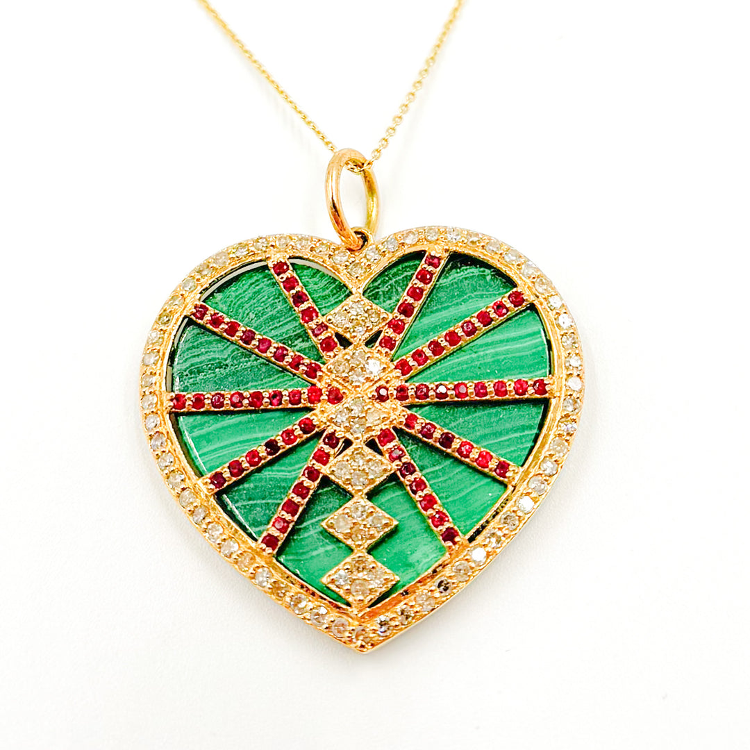 KG201. 14K Solid Gold Heart Pendant