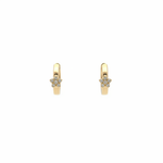 Load image into Gallery viewer, EHA57622. 14k Solid Gold Diamond Flower Stud Earrings