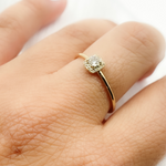 Load image into Gallery viewer, 14K Solid Gold Diamond Square Ring. RFD16963
