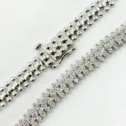 NFT70751. 14K Solid White Gold Diamond Necklace