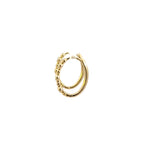 Load image into Gallery viewer, 14k Solid Gold Diamond and Emerald Oval Hoop.  EHA56738EM
