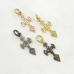 Load image into Gallery viewer, DC440. Diamond Sterling Silver Cross Pendant
