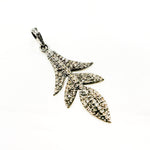 Load image into Gallery viewer, DP320. Diamond Sterling Silver Leaf Pendant
