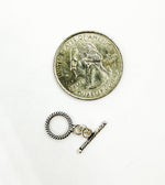 Load image into Gallery viewer, 925 Sterling Silver Toggle Lock 9mm Round. Toggle1SS
