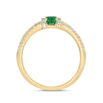 Load image into Gallery viewer, 14K Solid Gold Diamond and Emerald Ring. RFF18103EM
