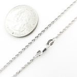 Load image into Gallery viewer, 14K Solid White Gold Rope Necklace. 030CRDP0L8LWG
