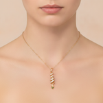 Load image into Gallery viewer, PFC33574EM. 14k Solid Gold Diamond and Emerald Snake Pendant