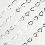 Load image into Gallery viewer, 925 Sterling Silver Open Heart Shape Link Chain. V132SS
