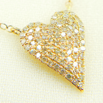 Load image into Gallery viewer, 14k Solid Gold Diamond Heart Necklace. NFE71182
