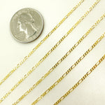 Load image into Gallery viewer, 040GA3BGT2A8L001byFt. 14K Solid Yellow Gold Figaro Link Chain
