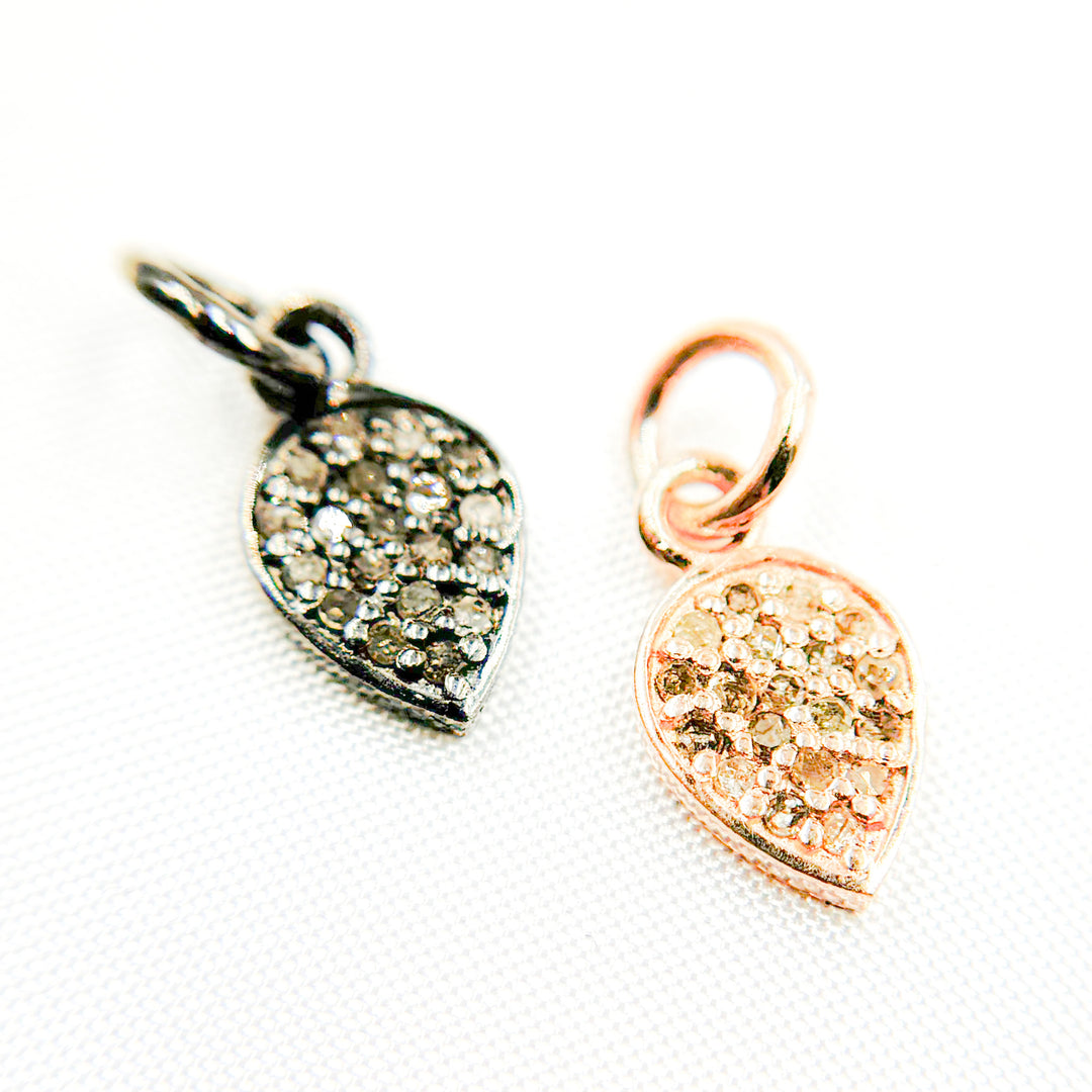 DC969. Diamond Sterling Silver Drop Charm