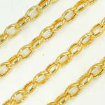 Load image into Gallery viewer, Gold Plated 925 Sterling Silver Smooth Oval Link Chain. V23GP
