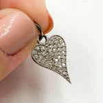 Load image into Gallery viewer, DC137. Diamond Sterling Silver Heart Pendant
