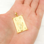 Load image into Gallery viewer, DP759. Diamond Sterling Silver Rectangle Hand Celestial Pendant
