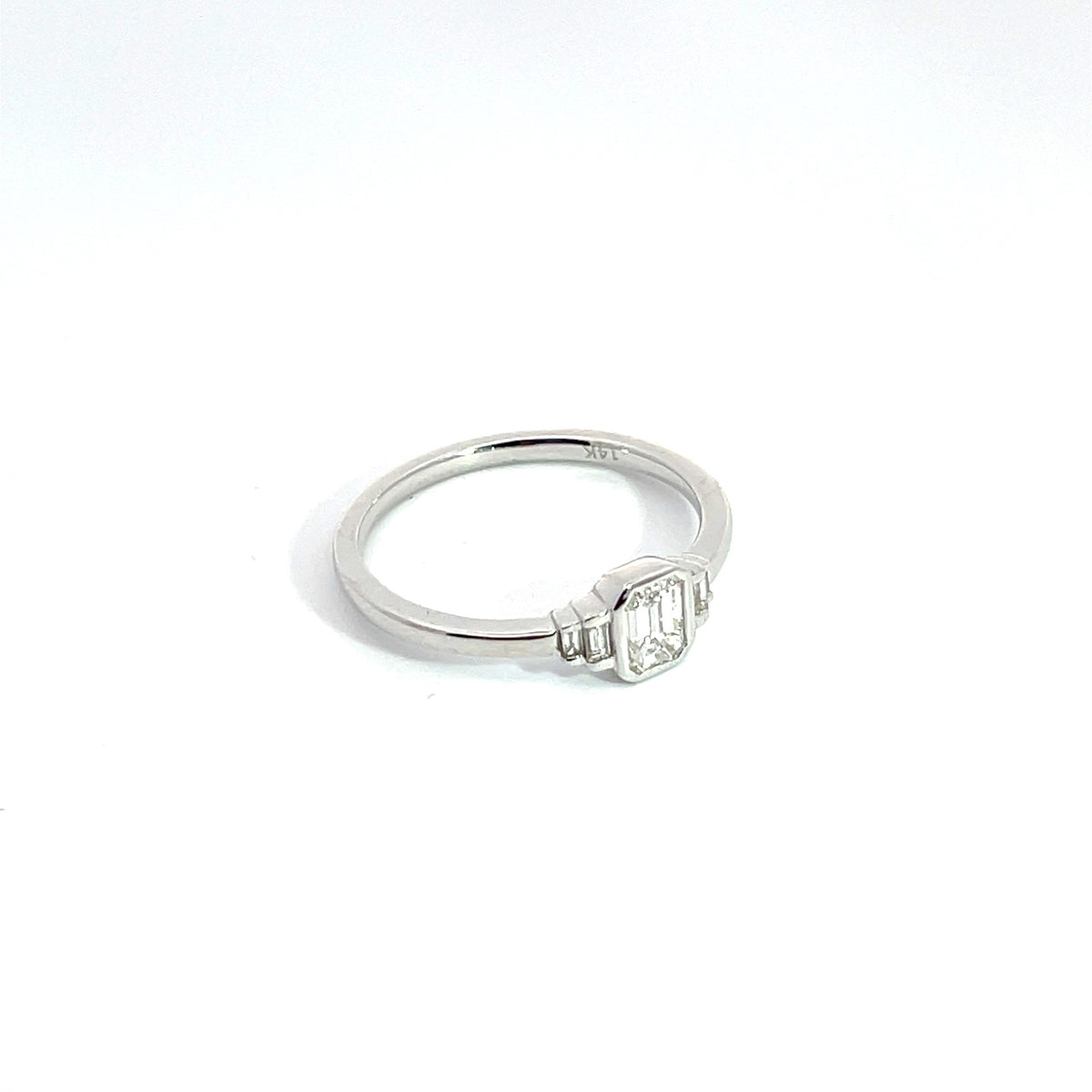 14k Solid Gold Rectangle Ring.