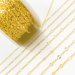 Load image into Gallery viewer, V304GF. 14k Gold Filled Cable and Diamond Cut Marina Link Chain