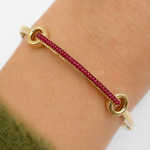 Load image into Gallery viewer, BNZ68596. 14K Solid Gold Gemstone Fancy Bangle