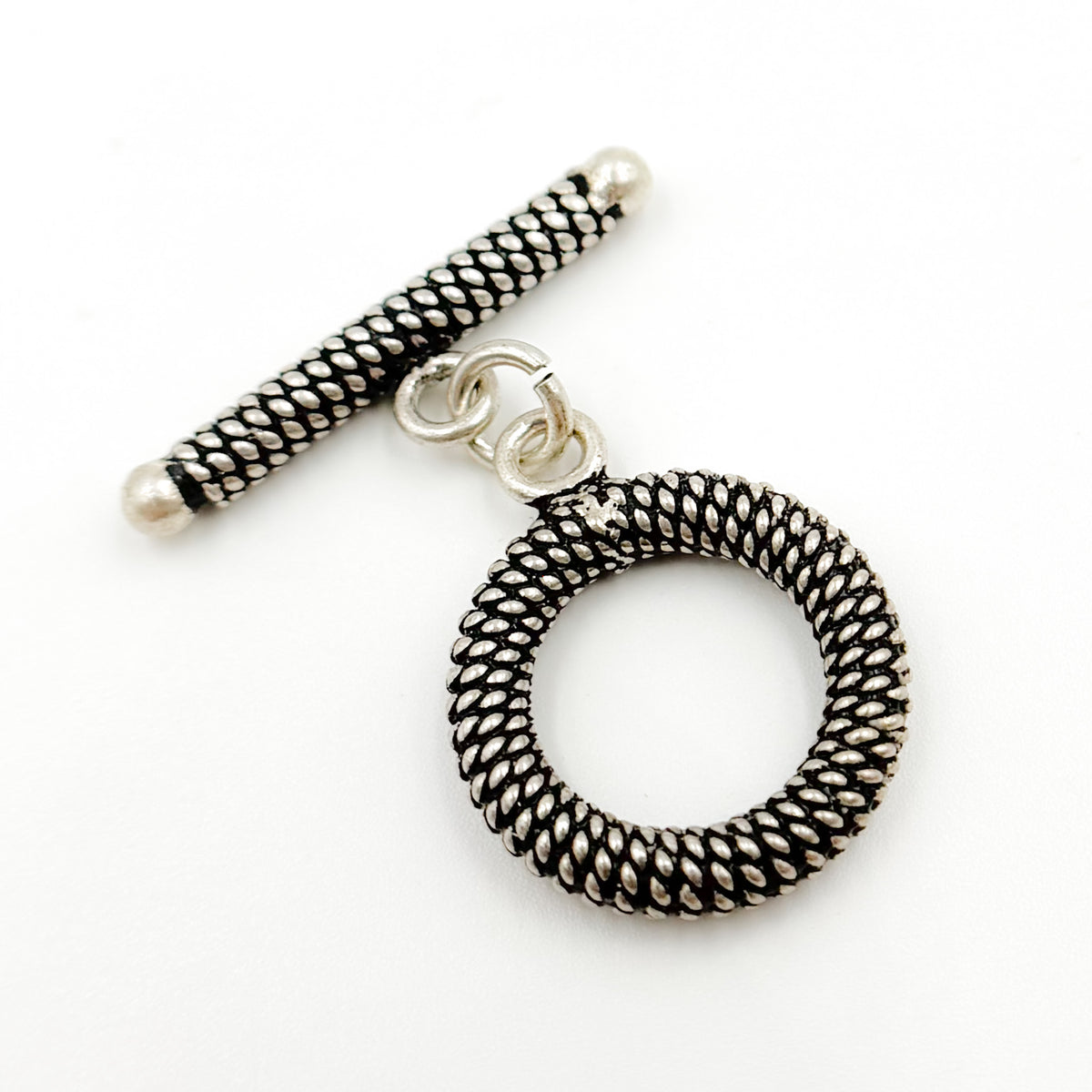 Black Rhodium Sterling Silver Toggle Clasp