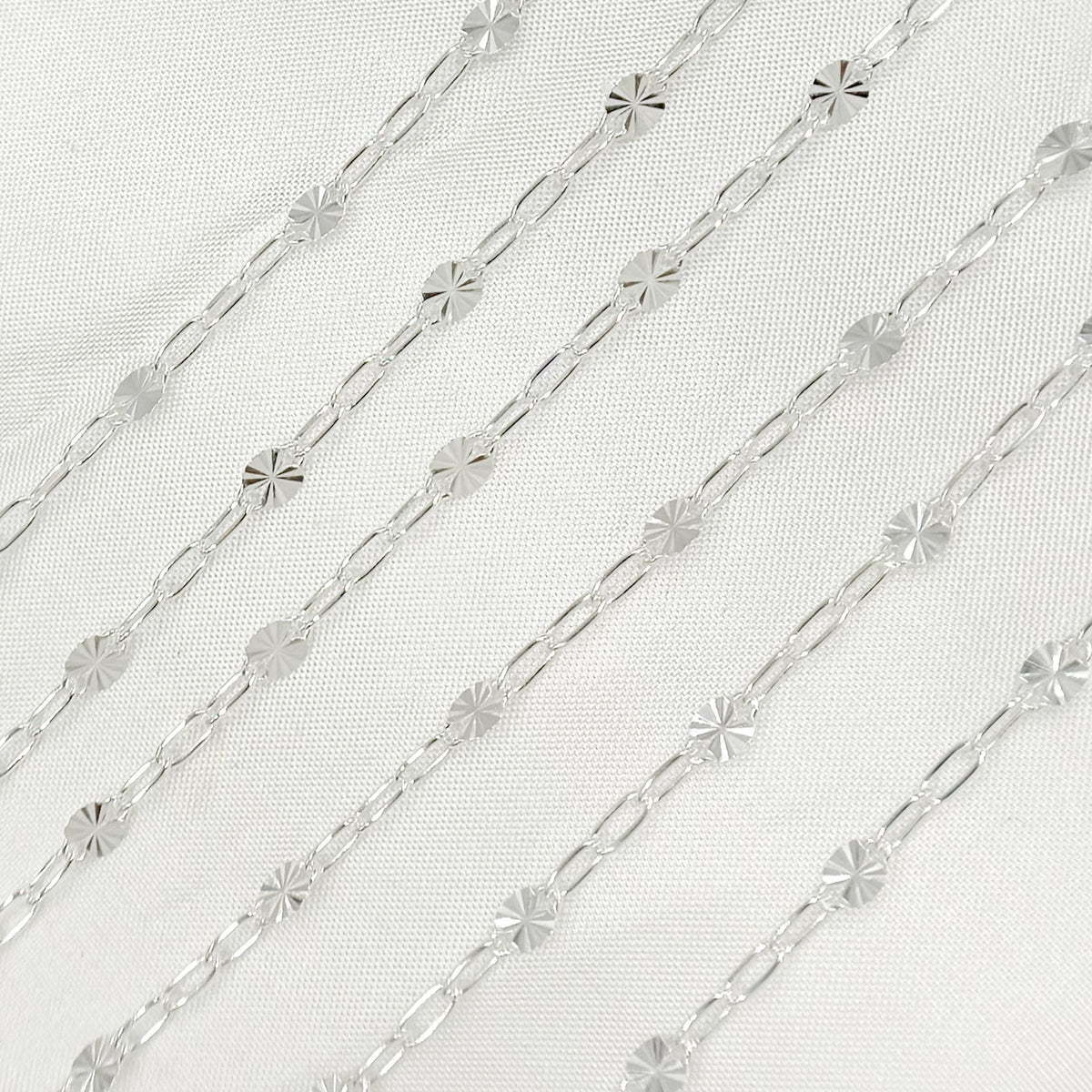 Silver Marina and Cable Link Chain