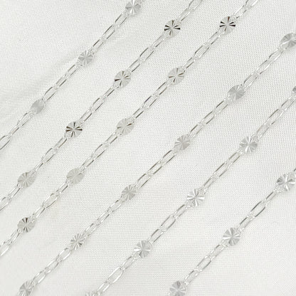 Silver Marina and Cable Link Chain