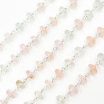 Load image into Gallery viewer, MAQ4. Multi Aquamarine Sterling Silver Wire Chain
