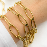 Load image into Gallery viewer, Gold Plated 925 Sterling Silver Smooth Hollow Oval Link Chain