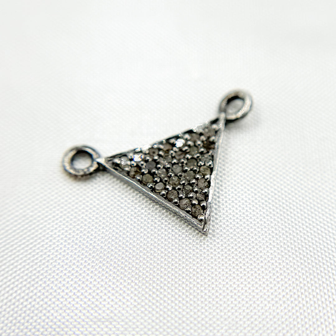 DC262. Diamond Sterling Silver Triangle Connector