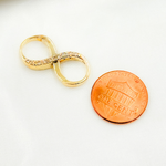 Load image into Gallery viewer, 14K Solid Gold Infinity Charm with Diamonds. GDP454
