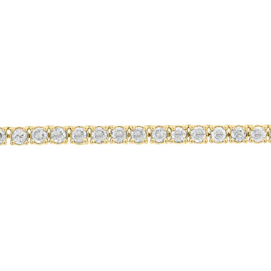 14K Solid Gold Diamond Tennis Choker Necklace. NFS71713