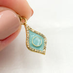 Load image into Gallery viewer, DC065A. Diamond Sterling Silver Drop Enamel Pendant
