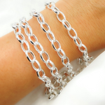 Load image into Gallery viewer, Sterling Silver Smooth Oval Link Chains