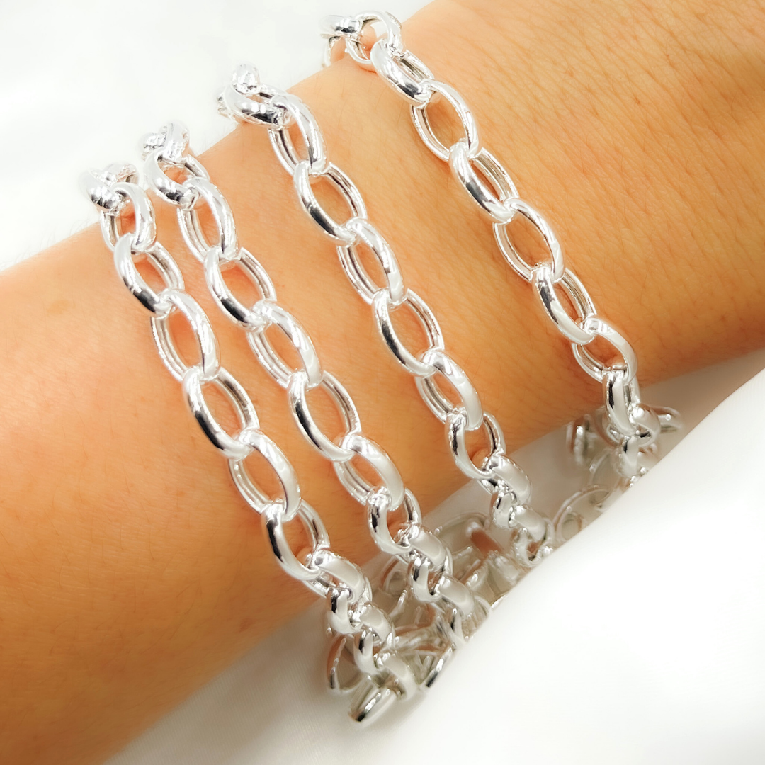 Sterling Silver Smooth Oval Link Chains