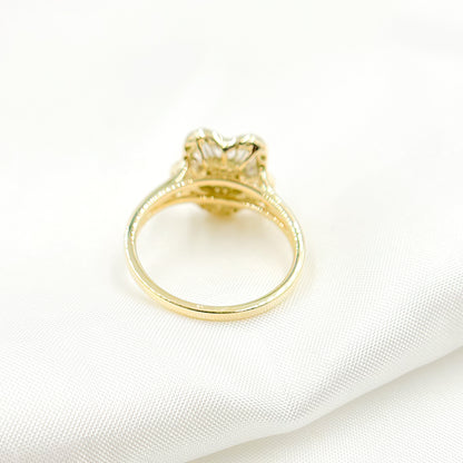 Shop Now Solid Gold Diamond Flower Ring