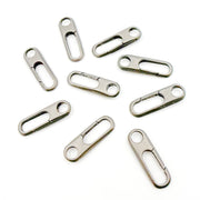 266BRM. 26MM Matt Black Rhodium Sterling Silver Oval Clasp