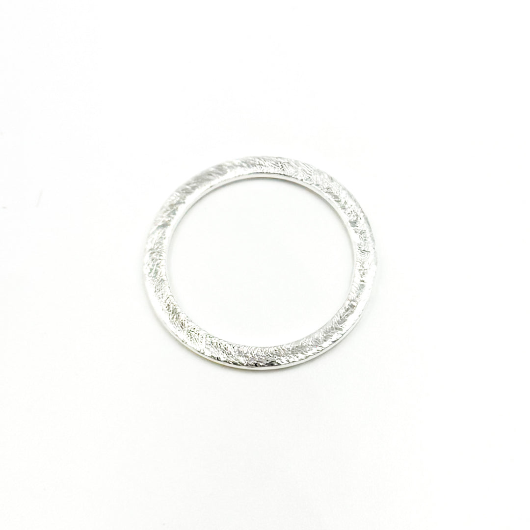 BS4SS. 25MM White Sterling Silver Ring Connector