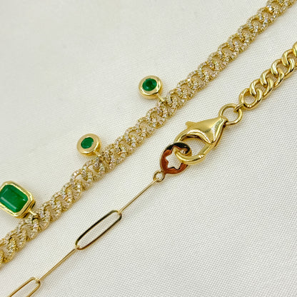 CC400196. 14K Solid Gold Diamond Fancy Necklace