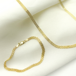 Load image into Gallery viewer, 14K Solid Gold Vintage Mesh Necklace. 14K36
