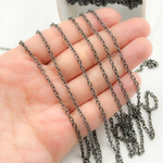 Load image into Gallery viewer, V263BR. Black Rhodium Sterling Silver Cable Chain
